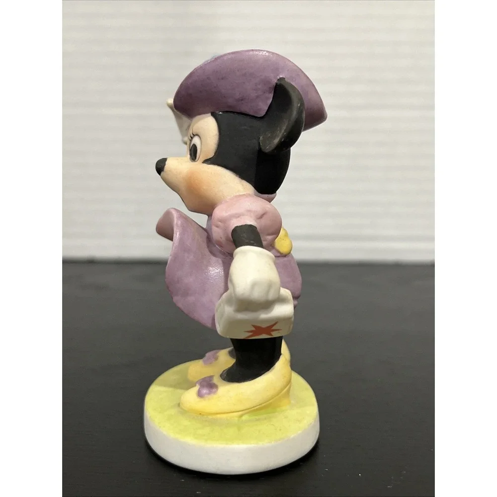 Vintage Walt Disney‎ Productions Minnie Mouse Bisque Porcelain Figurine 4
